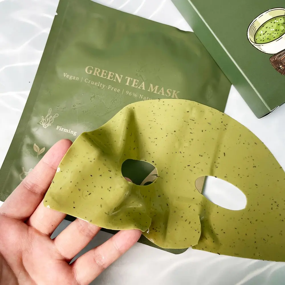 OEMODM Green Matcha Tea Collagen Facial Mask Pure Natural Organic (5).jpg