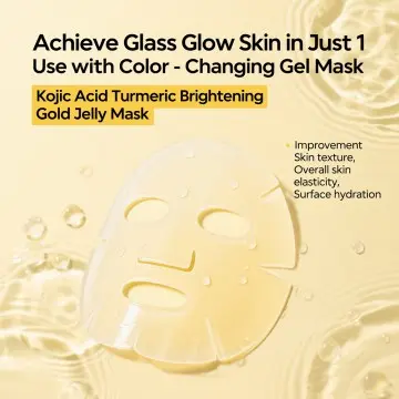 Collagen Brightening Turmeric Face Mask with 5D Wrap Tech - Anti-Aging, Hydrating & Repairing for Glowing Skin